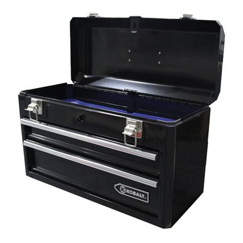 kobalt 20.6 in lockable black steel tool box|lowe's kobalt tool boxes clearance.